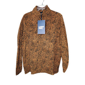 Lands' End Size XL (18) Cheetah Fleece Pullover. New With Tags